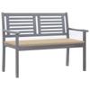 Day and Night - Day and Night 2-seater Garden Bench In Gray Eucalyptus Wood and 120 Cm Cushion