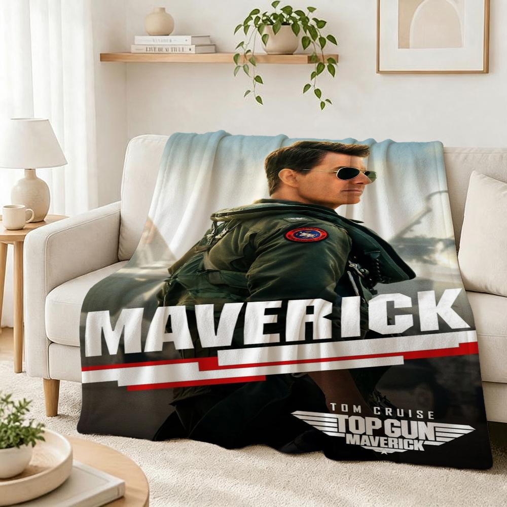 Top Gun Maverick Movie Theme Printed Flannel Blanket Ultra Soft Throw Blanket For Bedroom Bed Sofa Party Decor Birthday Gift