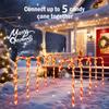 Weihnachtsdekorationslichter für den Außenbereich, Weihnachts-Zuckerstangenlichter für draußen, wasserdichte Weihnachtsdeko für Neujahr, Hof, Garten, Gehweg