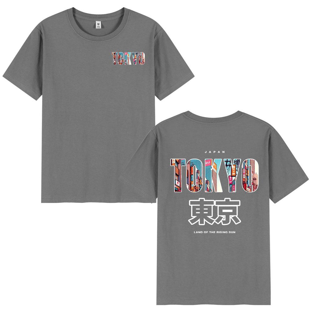 Japan Tokyo Printed T Shirts Unisex Women Clothing Fashion Vintage Short Sleeve Tshirt 100 Cotton Short Sleeve T Shirt Streetwear