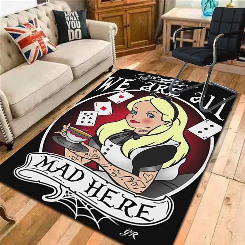 Dark Alice Rug Floor Mat for Living Room or Bedroom Soft and Comfortable Carpet a Gift for Birthday and Holiday.SFF0917218