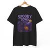 Spooky Town Halloween T-Shirt: Retro Comic Haunted Village Tee