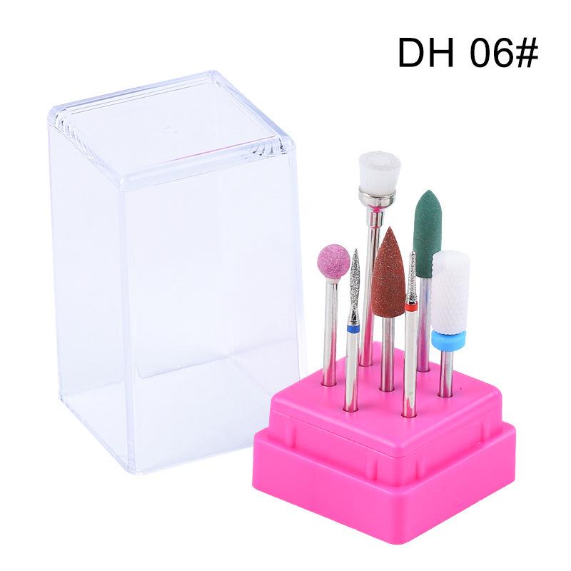 7-Piece Nail Art Ceramic Tungsten Steel Alloy Sanding Head Set Nail Remover Sanding Head Polishing Tool Ceramic Sanding Head