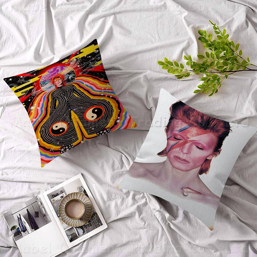 British Rock Singer David B-Bowie Personalized Picture Text Home Decorative Pillows Household Gifts 45x45cm