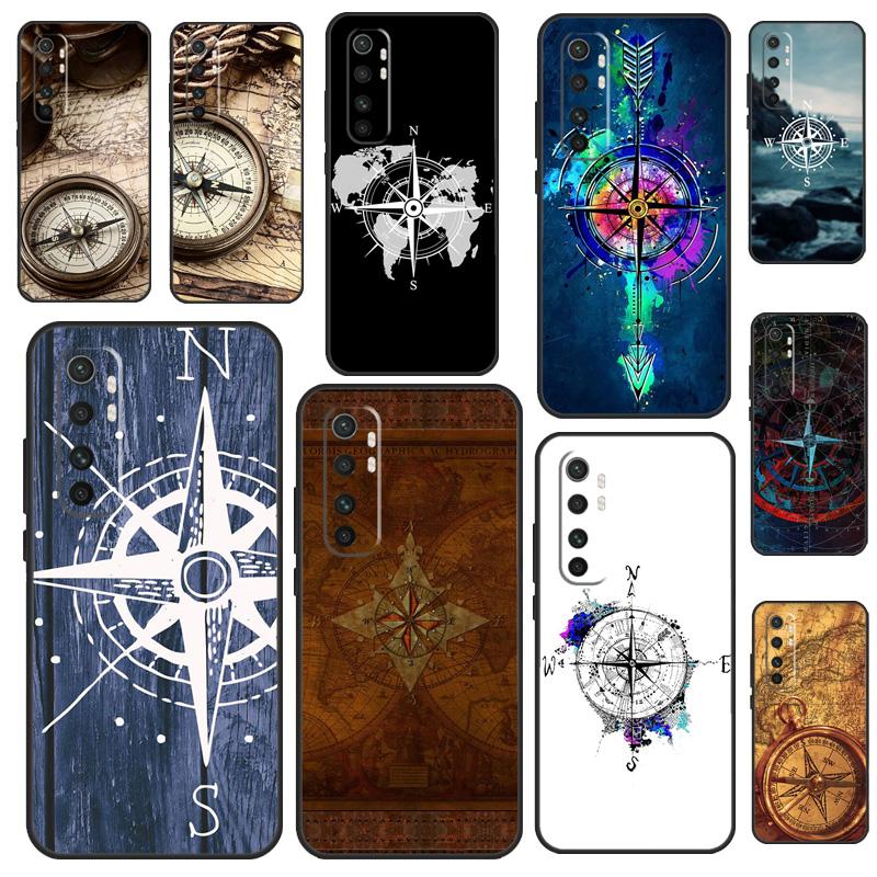 World Map Compass Nautical Case For POCO X3 X4 X5 F5 Pro M5s C40 F4 GT F3 Cover For Xiaomi 12T 11T Pro 12 13 Lite 12X