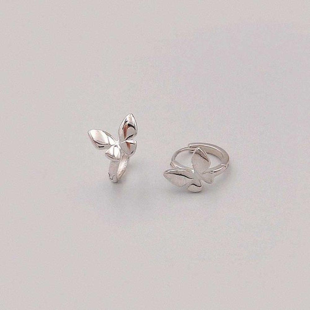 J.Lauren Butterfly One-Touch Silver Earrings M03982