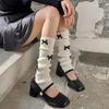 Xia Nuo Autumn/Winter Women's Ballet-Style Knit Bow Knot Leg Warmer Socks