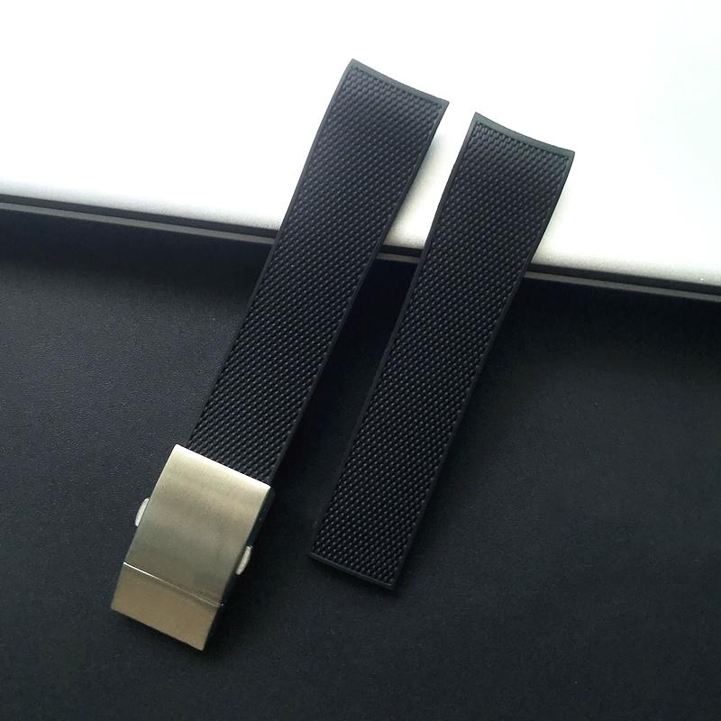 

21 мм черный, синий, серый, зеленый резиновый силиконовый ремешок для часов водонепроницаемый ремешок для часов Longines Conquest HydroConquest L3 аксессуары 21mm