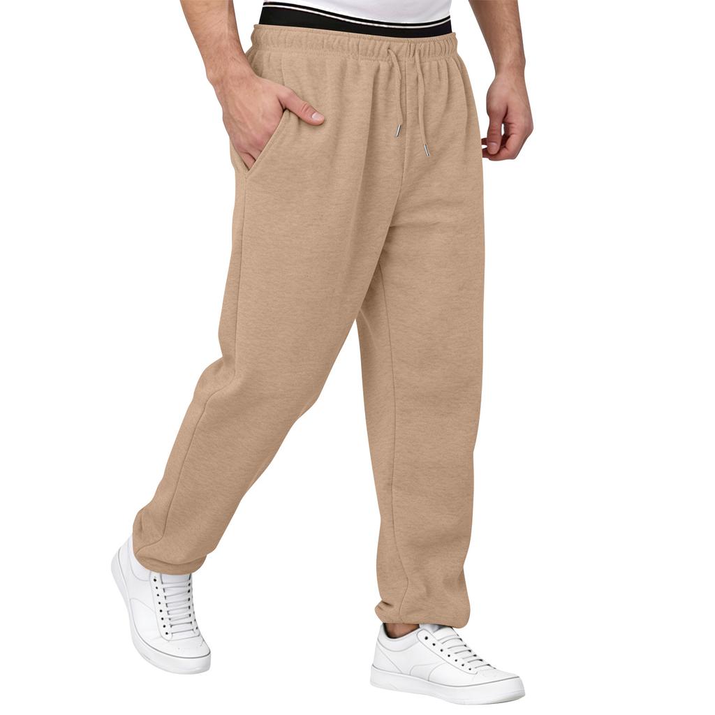 Men's Drawstring Trendy Loose Casual Sports Straight Leg Trousers