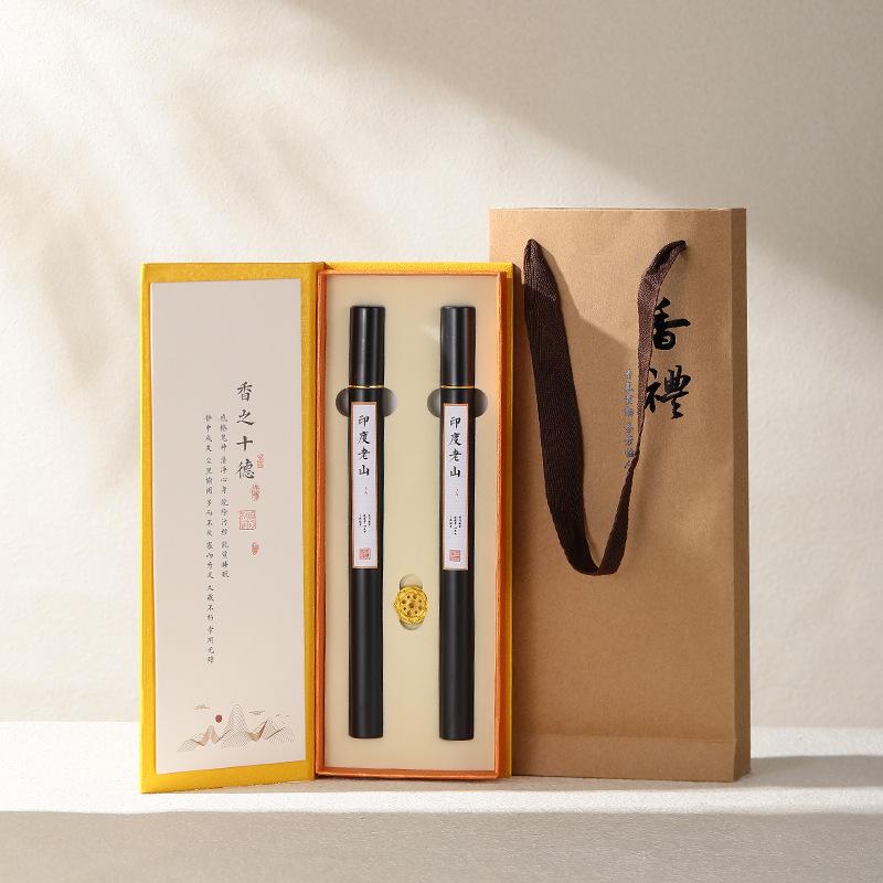 Incense Stick Gift Box Hainan Agarwood Indian Old Mountain Osmanthus Goose Pear Studyroom Yoga Hotel Purify The Air Joss Stick Old Mountain -yellow