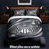 Set Biancheria da Letto Design Calcio Newcastle United 1 Copripiumino + 2 Federe Morbido Traspirante Biancheria da Letto per la Casa