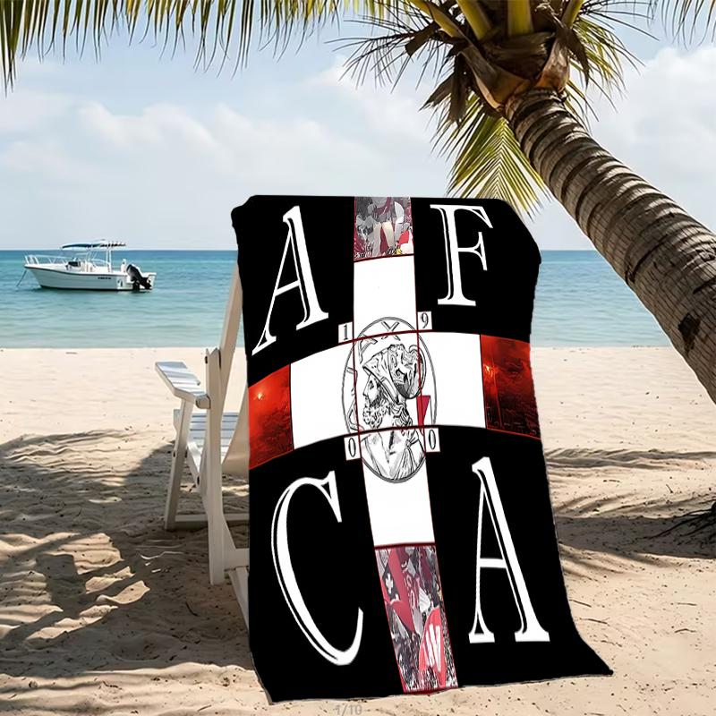 Beach Towel with AFC Ajax Pattern - soft,absorbent,machine washable Lightweight&Modern,swimming,Travel Essentials