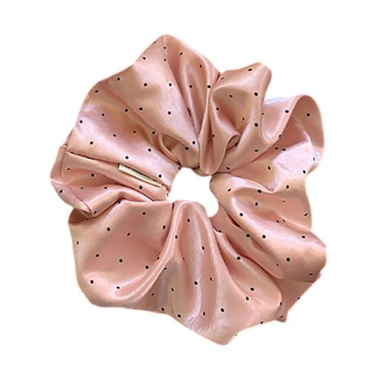 

Hair Tie High Elasticity Extra Large Smooth Satin Hair Rope Dot Print Ponytail Holder Korean Style Hair Accessories рожевий