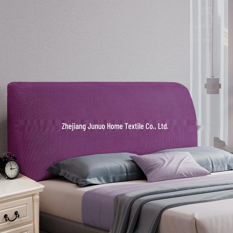 Nordic Style Elastic Bed Head Cover - Full, Removable, Washable, Solid Color, Soft, Dust-Proof Cover