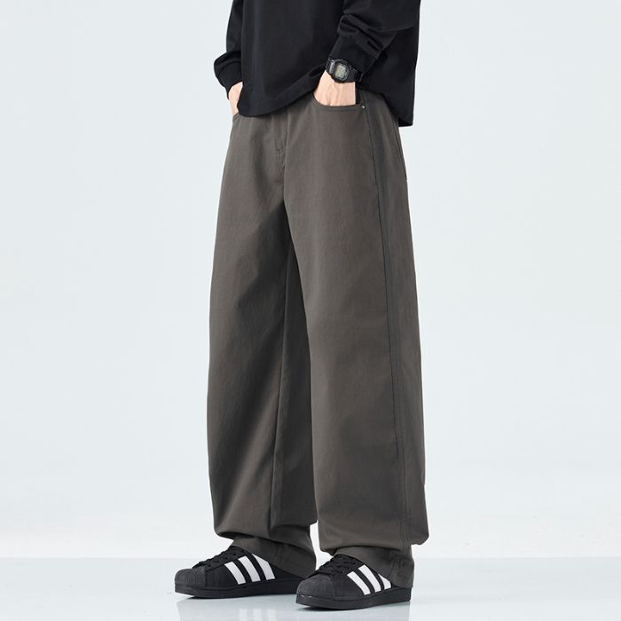 Minger | Retro trendy brand loose wide-leg casual pants men's autumn new drape straight pants