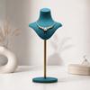 clothCovered Necklace Display Stand Stable Jewelry Bust with Round Base