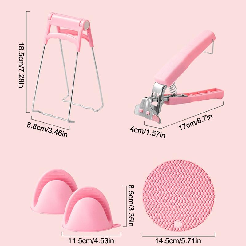 Spona na misku Klip proti opaření Kuchyňské doplňky Gadget Talíř na dušení zeleniny Držák na hrnec Protiskluzový Zvedač talířů