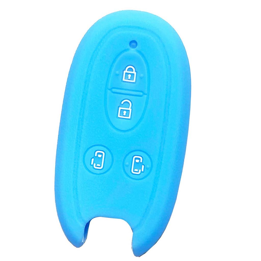 IKT Smart Key Silicone Cover for Suzuki Cars, 4 Buttons, Sky Blue, Spacia, Palette,