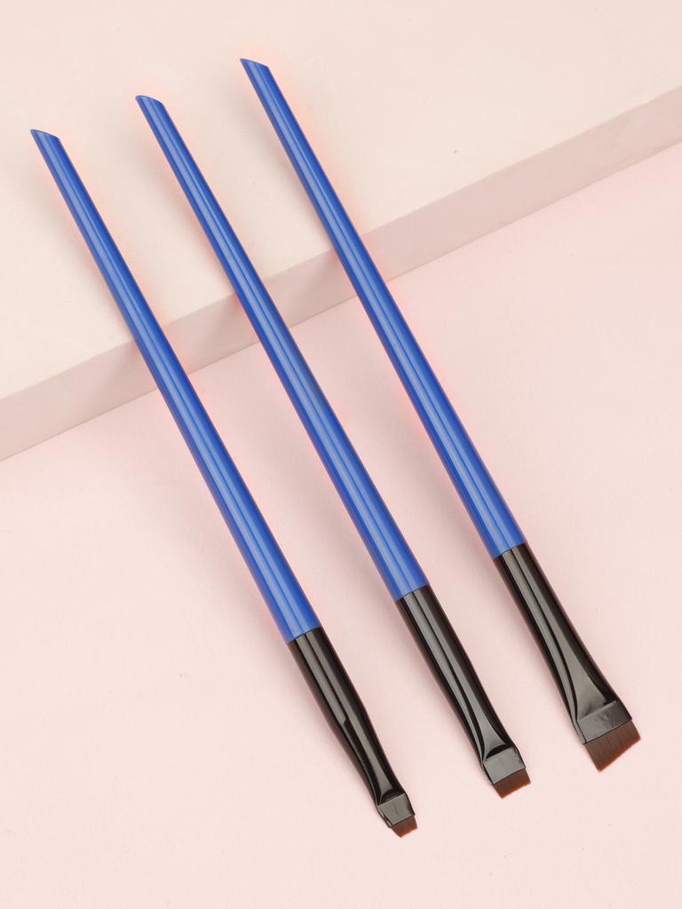 3Piece Flat Oblique Makeup Brush for Eyebrows and Concealing Soft Dual-Use Cosmetic Tool for Professional and Personal Use