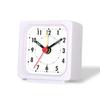 Square Bedside Alarm Clock Small Clear Acrylic Frame Colorful Hands Quartz Movement For Accurate Time Desk Clock For Bedroom