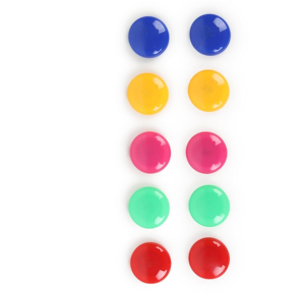 Yajnas Fridge Magnet Pack Of 10 Colorful Magnet For Fridge, Magnetic White-Boards - Sticky Stick Notes, Photos, Charts N