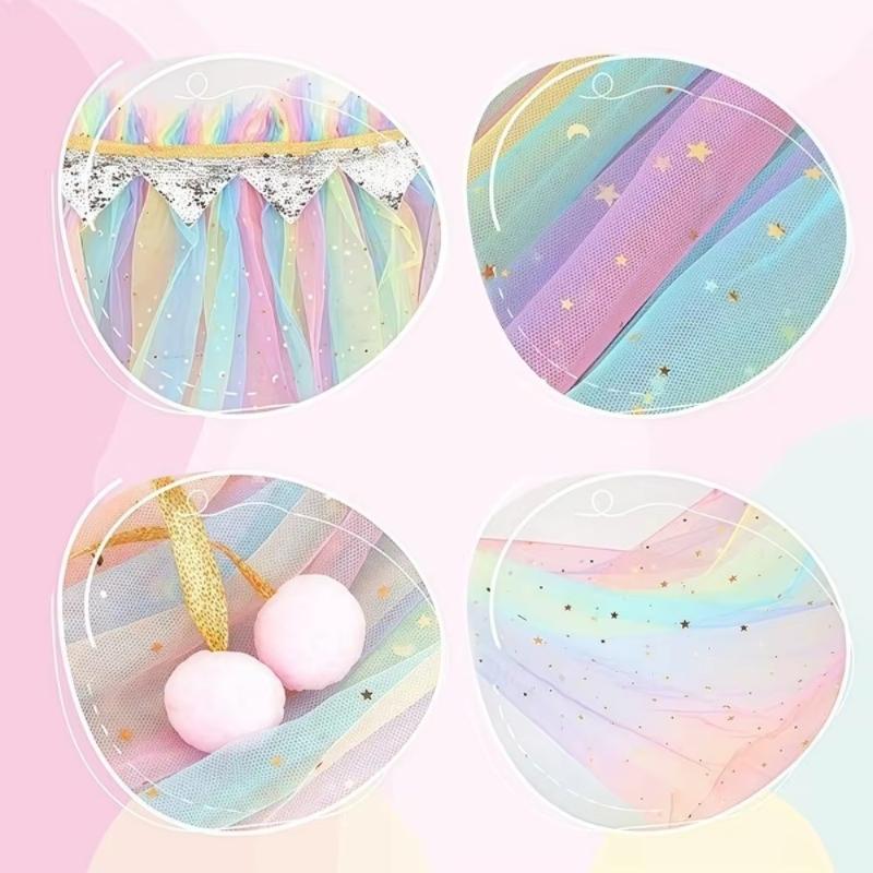 Mädchen Prinzessin Party Zubehör Umhang Kostüm Umhang Pailletten Tüll Halloween Umhang Geschenk