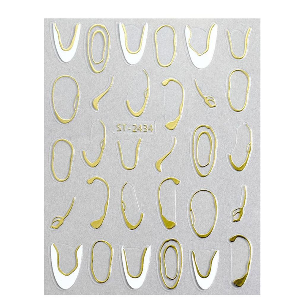 Minimalist 3D Heart & LOVE Line Nail Stickers - Popular TikTok & Xiaohongshu Nail Decals