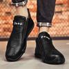 New Casual Shoes for Men Round Toe Men Ankle Boots Light Slip On Walking Shoes Outdoor Comfor Men High Top Sneakers