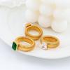 New Personality Luxury Colour Inlay Zircon Elasticity Adjustable Stainless Steel Rings for Women Fashion for Women Jewelry Gifts