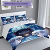 3PC Custom Name Moonlit Sheep Adventure Bedding Set Duvet Cover Closure Includes 1 Duvet Cover & 2 Pillowcases for Bedroom