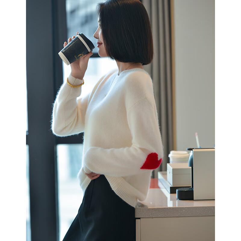 Fanzhen Women's 100% Wool Thickened Loose Sweater
