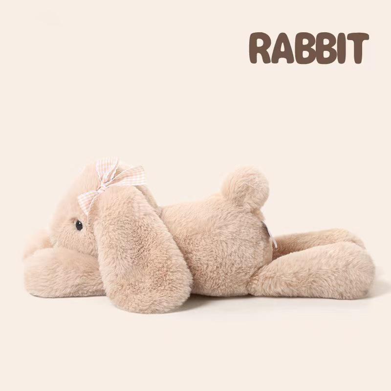 Jimny Rabbit Plush Toy Soft Stuffed Long Ears Bunny Doll Funny Baby'S Sleeping Companion Room Decor Girls Birthday Gift
