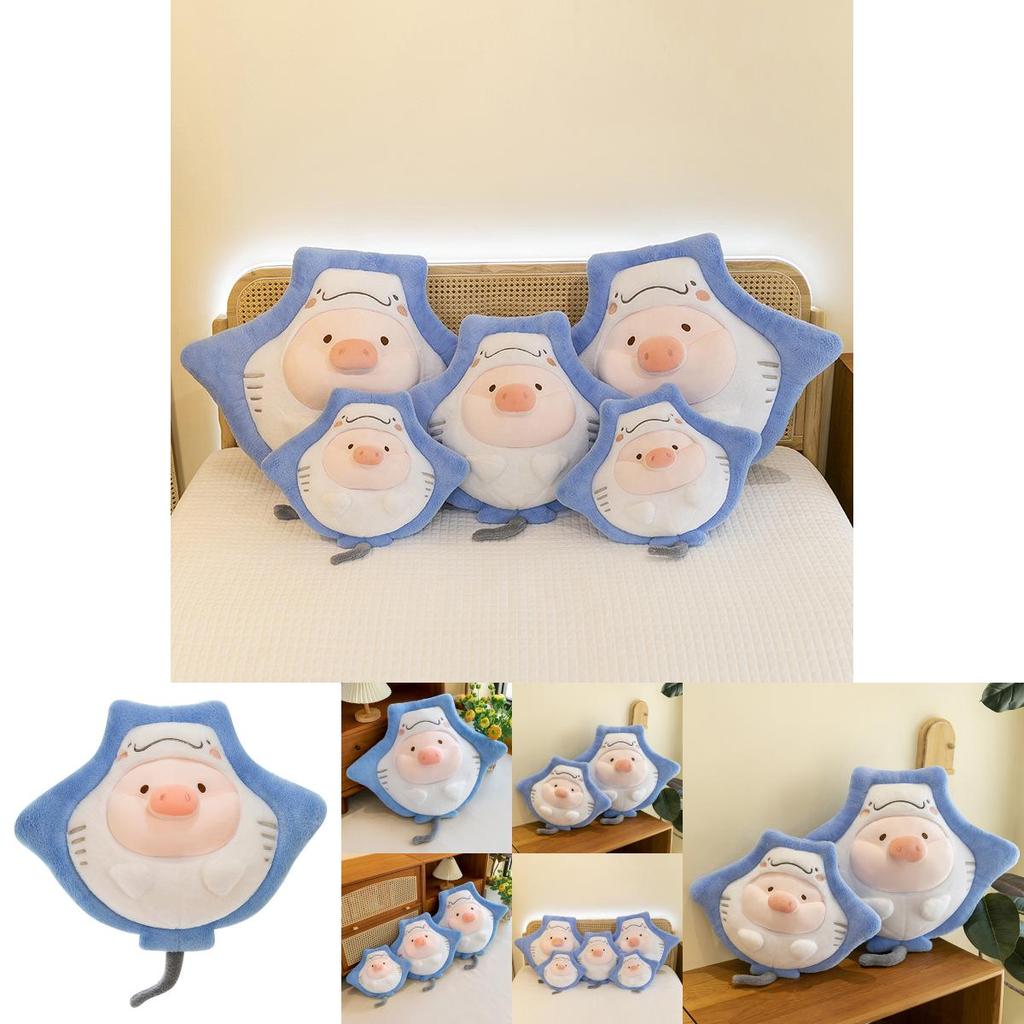 Manta Lulu Plush Pillow With Long Faux Fur For Kids And Adults