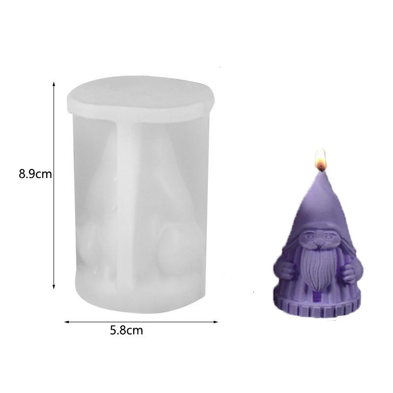 DIY Creative Santa Claus Silicone Mold Handmade Aroma Candle Plaster Resin Molds Christmas Decoration Candle Making