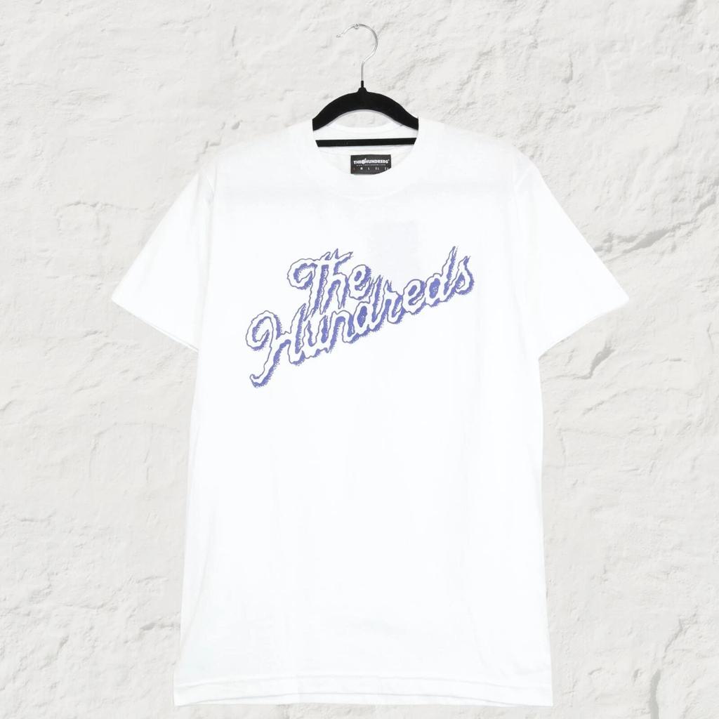 The Hundreds Slant Logo Tee Navy White Skate Streetwear T-Shirt S