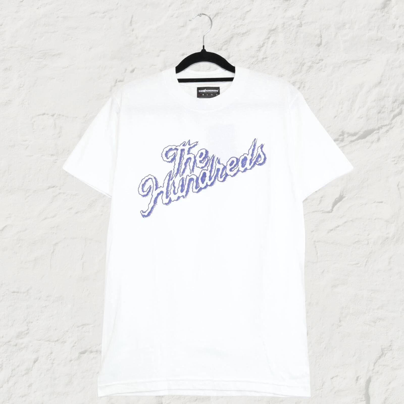 The Hundreds Slant Logo Tee Navy White Skate Streetwear T-Shirt S 4XL