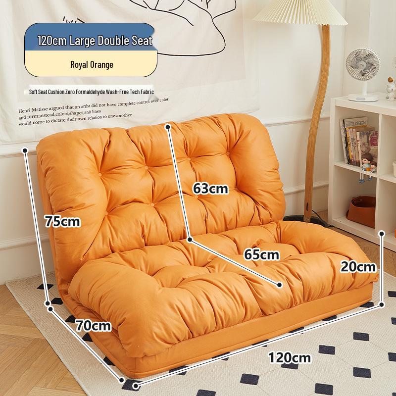Reclining Tatami Chair: Foldable Single Sofa for Bedroom or Balcony