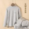 Kids Thermal Underwear Set Fleece Lined Mid-Collar Cotton Sleepwear Boys Girls Winter