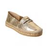 Ferragamo Susana Leather Espadrille Gold