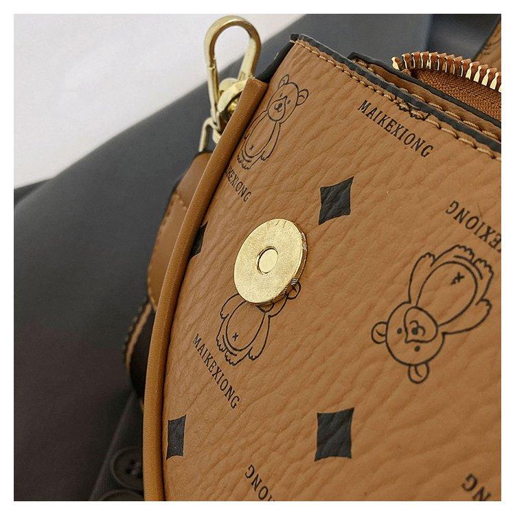 Tekstur Salveske for kvinner Elegant håndveske for damer Stor kapasitet Mote Kvinne Trend Utskrift High-End Skulder Messenger Bag