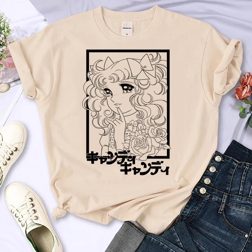 Candy Candy t-shirts women streetwear summer Japanese tshirt female y2k Unisexga harajuku clothes Unisex Top