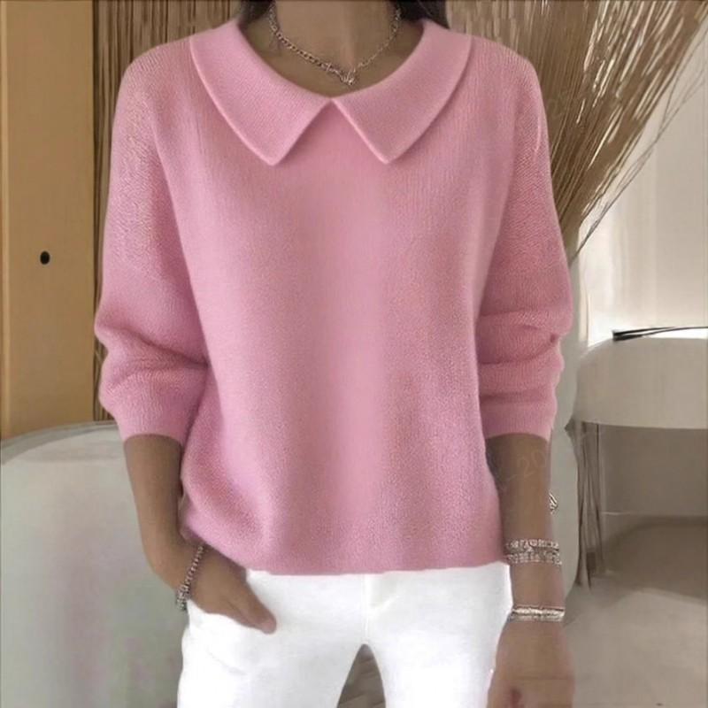 Womens Oversized Long Sleeve Crewneck Sweatshirt 2025 Fall Casual Pullover With 3D Print Acrylic Fabric