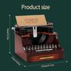 Classical Typewriter Shape Music Box Plastic Wind Up Ornament Plays Clear Melodies for Decorative and Gift Giving