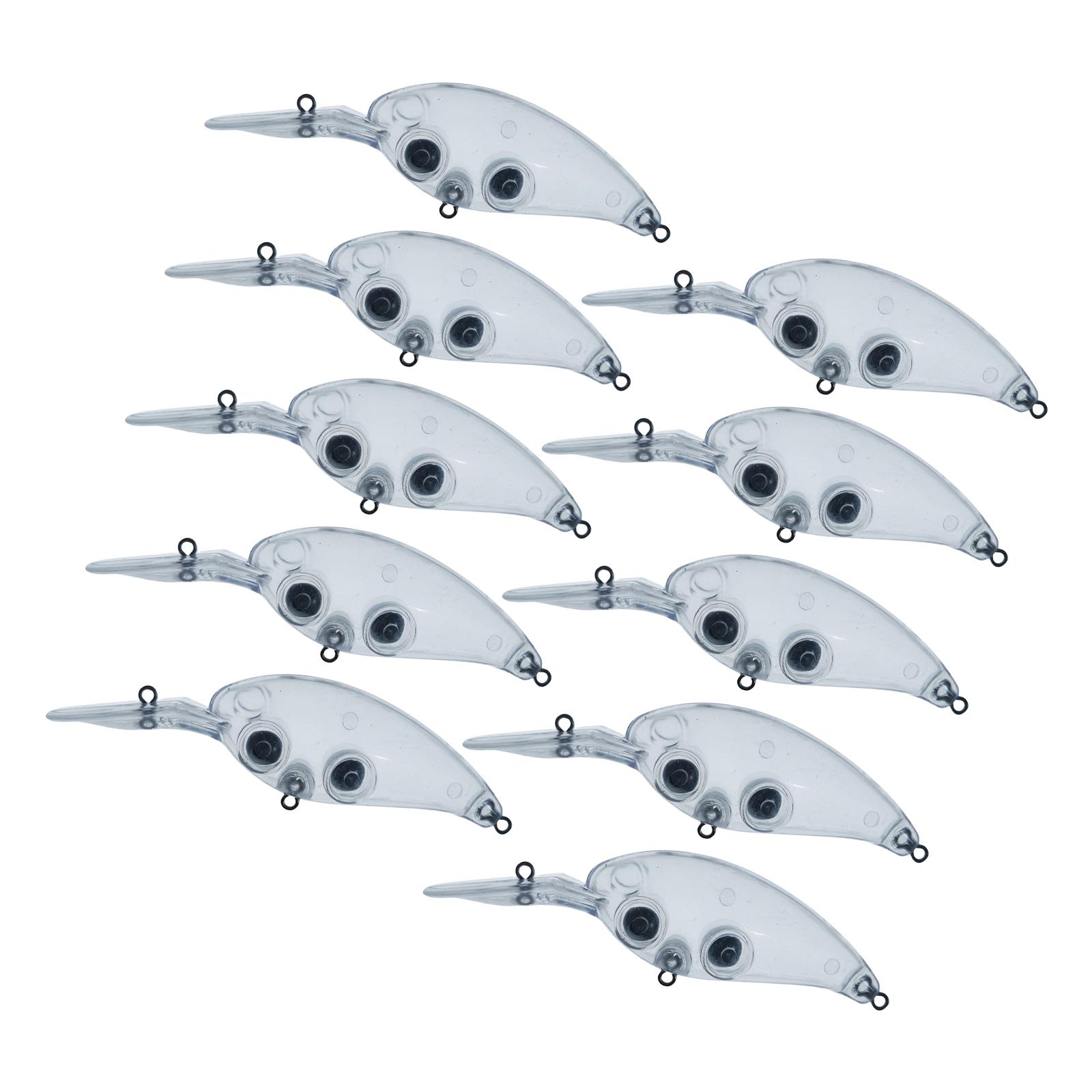 

10 шт. Глубоководный крэнкбейт Неокрашенный крэнкбейт Заготовки Приманки Плавающий крэнкбейт Воблеры Искусственные рыболовные приманки Прочные