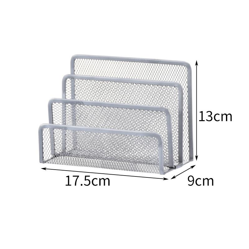 

1 шт. Черный настольный офисный органайзер-сетка металлический трехъярусный файл для визиток стойка для хранения офисных принадлежностей