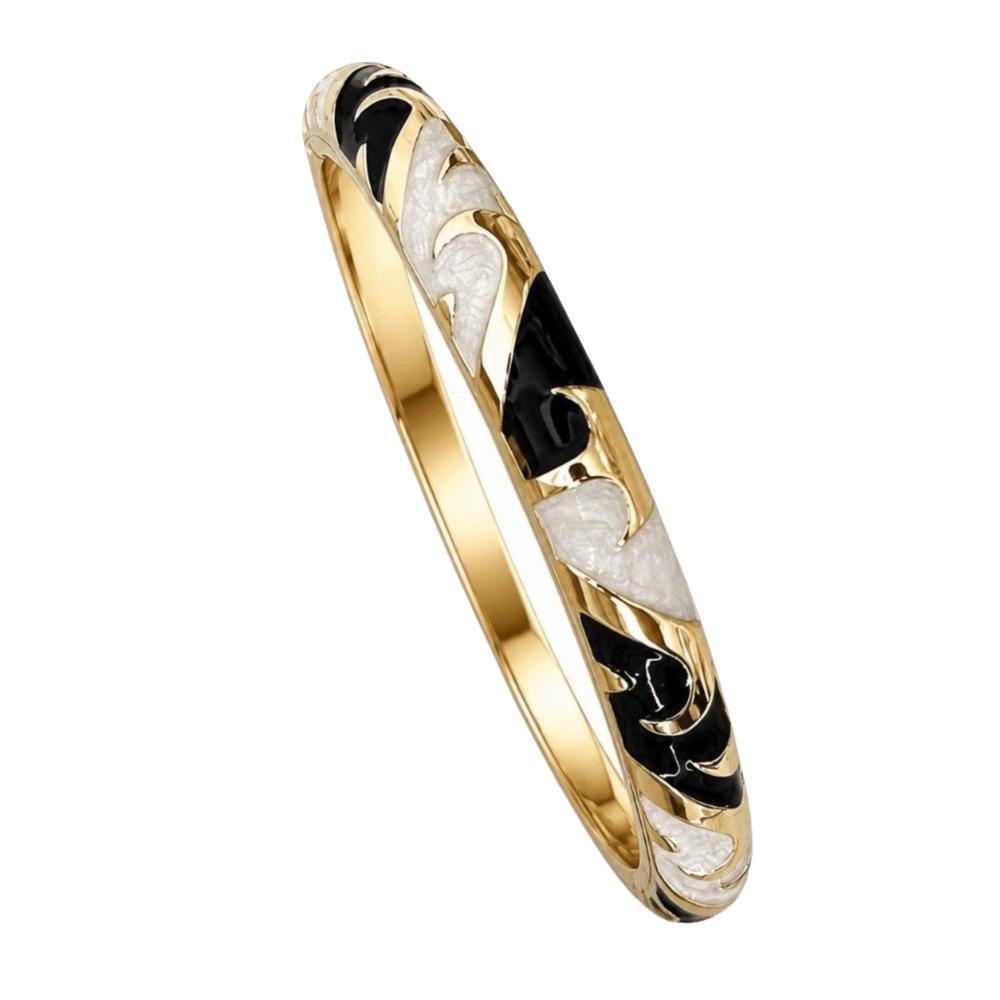 Enamel Vintage Cloisonne Bangle Classic Women's Hand Bracelet Dainty Flower Crystal Bangle Women