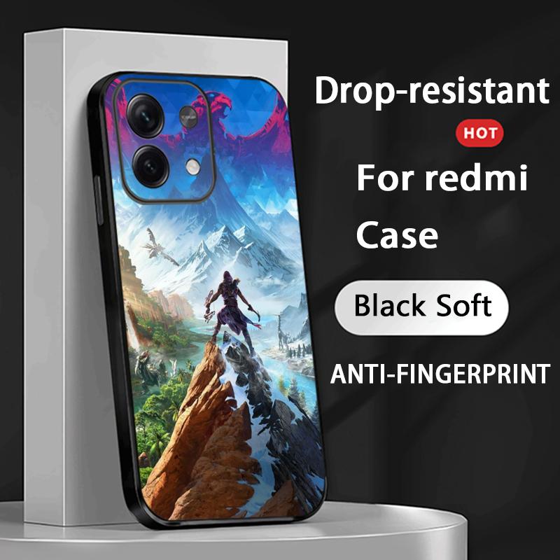 Game Horizon Zero fashion poster Phone Case For Redmi Note 14 13 12 11 Pro Plus S 5G 14C A3 Soft Black Phone Cover