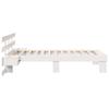White Bed Frame with Headboard 90 X 190 Cm Solid Pine Wood