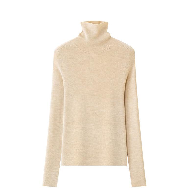 High-necked worsted wool inner bottoming shirt women's early autumn new casual versatile knitted sweater