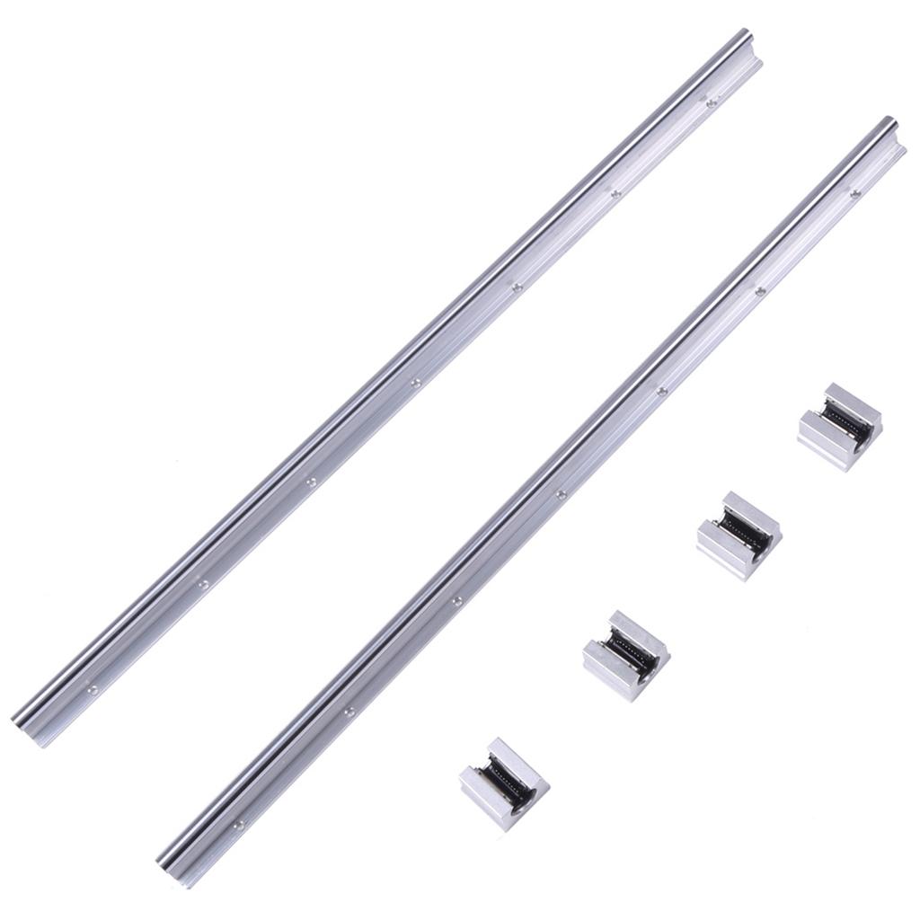 2pcs SBR12 700mm 12MM Linear Bearing Rail Slide Guide Shaft   4Pcs SBR12UU Blocks